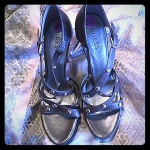 📯Guess Brown Leather High Heels📯